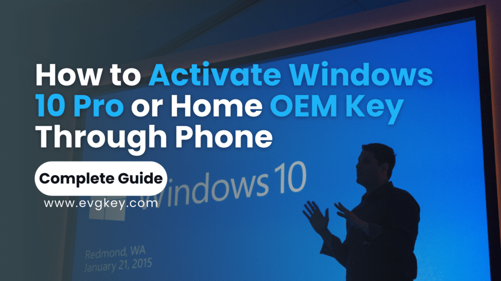 How to Activate Windows 10 Pro or Home OEM Key Through Phone
